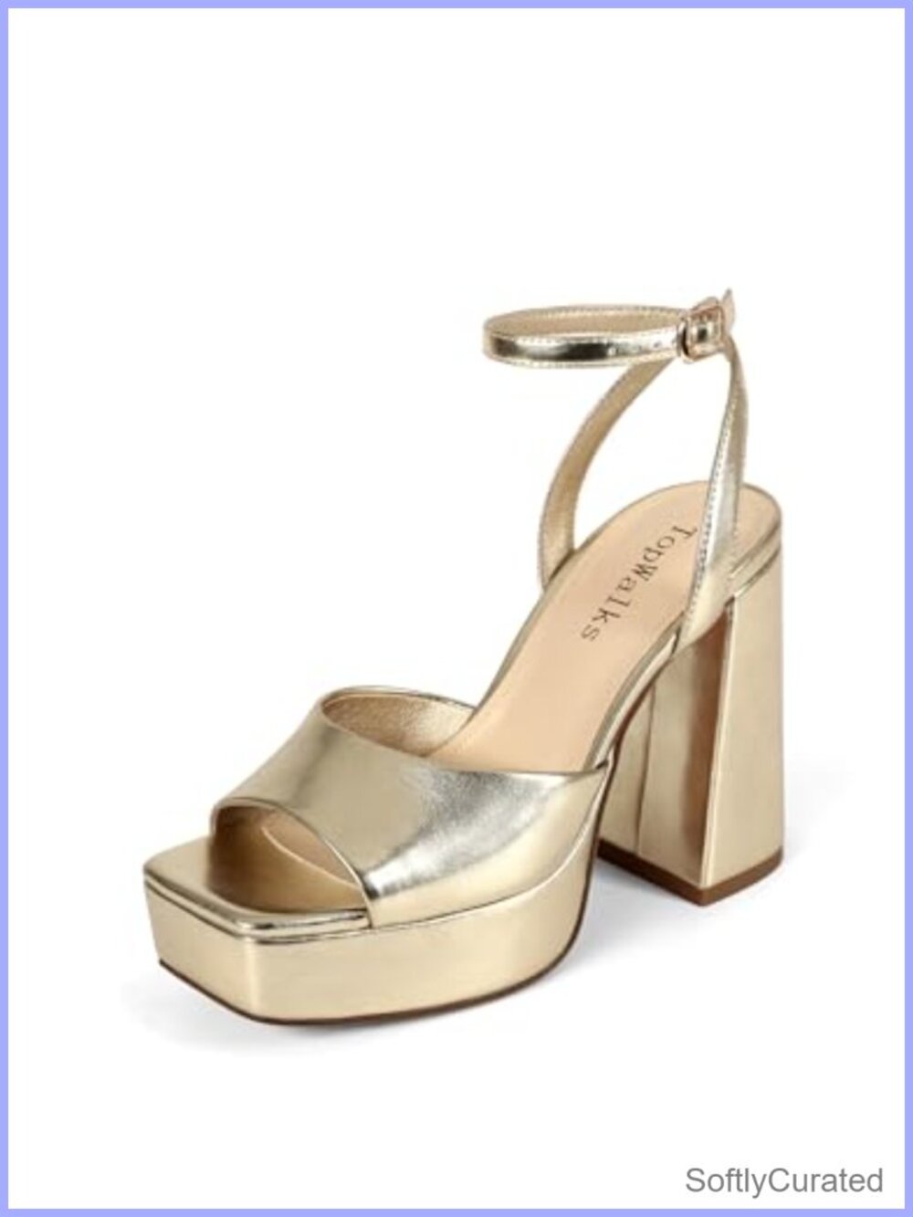 Platform Heels for Women Chunky Heel Open Toe Ankle Strap Wedding Heels